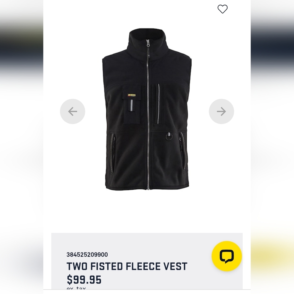 Black Fleece Vest with Zipper Pockets
